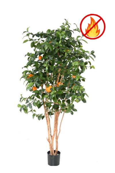Pianta Arancio artificiale Fuoco Resistente 180 cm ES