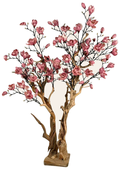 Pianta Magnolia Artificiale Nivea Rosa