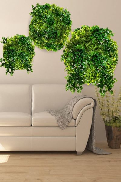 Edera circular frame and resistant UVR artificial fern