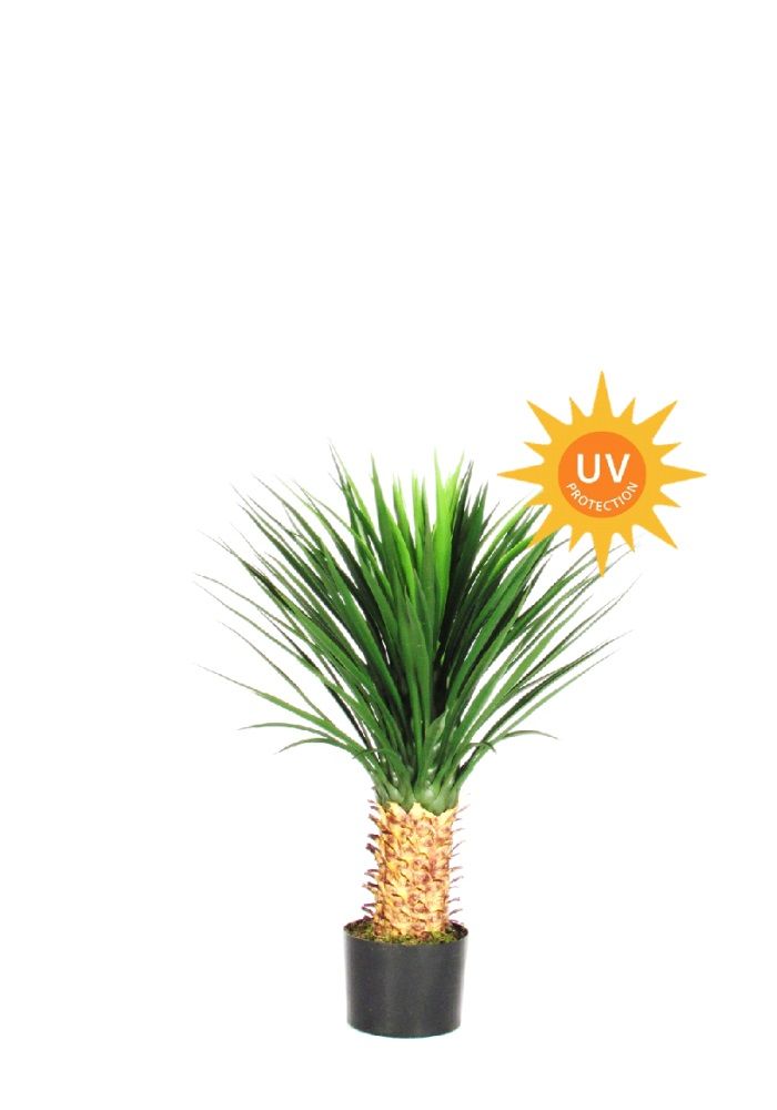 Rostrata artificial de la planta yukka rosa artificial h 80 cm ve
